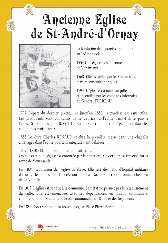 Plaque Cimetiere De St Andre D'Ornay