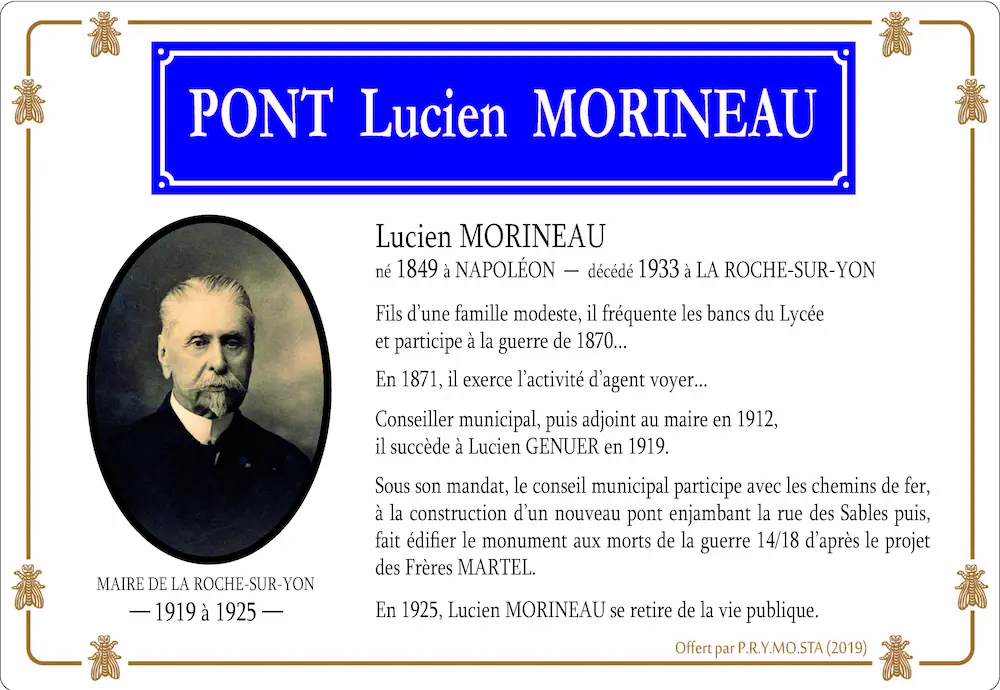 Pont Lucien Morineau Plaque