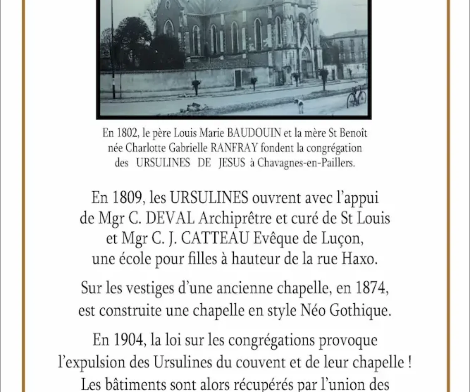 CHAPELLE DES URSULINES