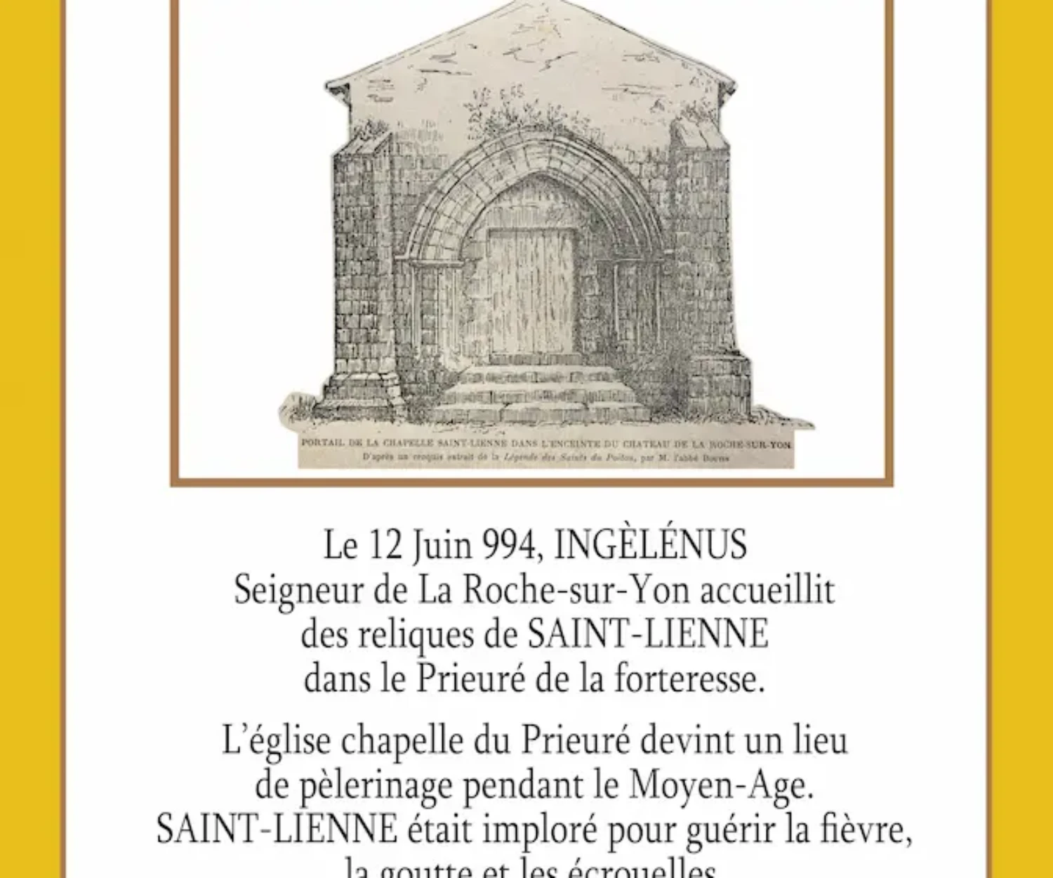 CHAPELLE DU PRIEURE SAINT LIENNE PANNEAU 400X600